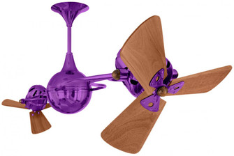 Italo Ventania - Rotational Ceiling Fan - Ametista Finish - Mahogany Tone Blades (230|IV-LTPURPLE-WD)