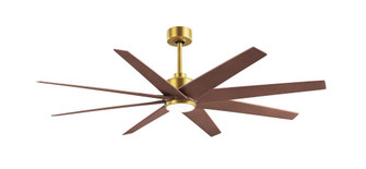 Ariella - LK - Brushed Brass - Walnut Tone Tones Blades - 64'' Blades - 10'' Downrod (230|ANLK-BRBR-WN-64)