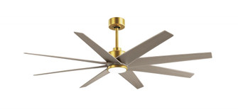 Ariella-Eight Blade Ceiling Fan-5CCT Integrated LED-Brushed Brass Finish-Gray Ash Tone Blades (230|ANLK-BRBR-GA-64)