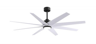 Ariella - Eight Blade Ceiling Fan - 5CCT Integrated LED - Matte Black Finish - Matte White Blades (230|ANLK-BK-MWH-64)