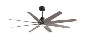 Ariella-Eight Blade Ceiling Fan-5CCT Integrated LED-Matte Black Finish-Brushed Nickel Blades (230|ANLK-BK-BN-64)