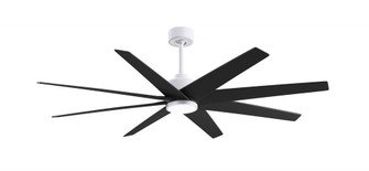 Ariella - Eight Blade Ceiling Fan - 5CCT Integrated LED - Matte White Finish - Matte Black Blades (230|ANLK-MWH-BK-64)