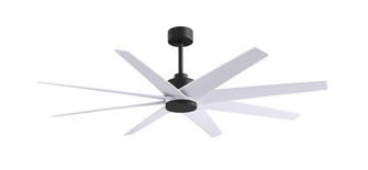 Ariella - Eight Blade Ceiling Fan - Matte Black Finish - Matte White Blades (230|AN-BK-MWH-64)