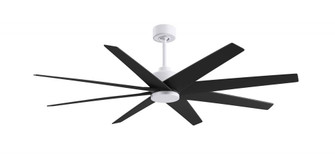 Ariella - Eight Blade Ceiling Fan - Matte White Finish - Matte Black Blades (230|AN-MWH-BK-64)
