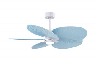 Alessandra Tropical-Five Blade Ceiling Fan-5CCT Integrated LED-Matte White Finish-Light Blue Blades (230|AKTPLK-MWH-BL)