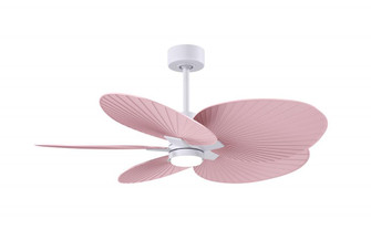 Alessandra Tropical-Five Blade Ceiling Fan-5CCT Integrated LED-Matte White Finish-Light Pink Blades (230|AKTPLK-MWH-PI)