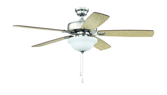 Twist N Click 52'' 5-Blade Ceiling Fan in Brushed Polished Nickel w/ Ash/Mahogany Blades (3-Light (20|TCE52BNK5C1-C)