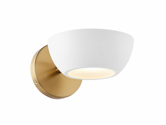 1-Light Wall Sconce in White and Natural Brass (8483|M90113WHNB)
