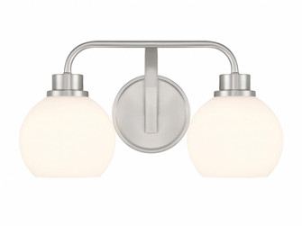 2-Light Bathroom Vanity Light in Brushed Nickel (8483|M80080BN)