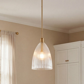 1-Light Pendant in Natural Brass (8483|M7051NB)