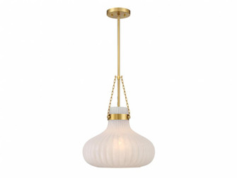 1-Light Pendant in Natural Brass (8483|M7046NB)
