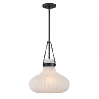 1-Light Pendant in Matte Black (8483|M7046MBK)