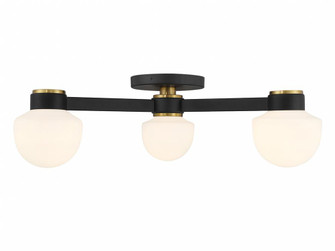 3-Light Ceiling Light in Matte Black with Natural Brass (8483|M60079MBKNB)