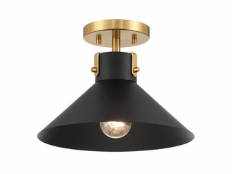 1-Light Ceiling Light in Matte Black and Natural Brass (8483|M60078MBKNB)