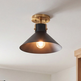 1-Light Ceiling Light in Matte Black and Natural Brass (8483|M60078MBKNB)