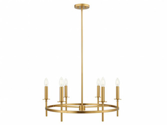 6-Light Chandelier in Natural Brass (8483|M100140NB)