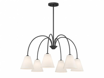 6-Light Chandelier in Matte Black (8483|M100138MBK)