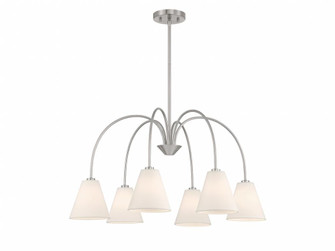 6-Light Chandelier in Brushed Nickel (8483|M100138BN)