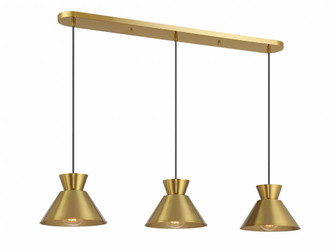 3-Light Linear Chandelier in Natural Brass (8483|M100134NB)