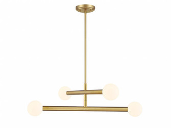 4-Light Chandelier in Natural Brass (8483|M100133NB)