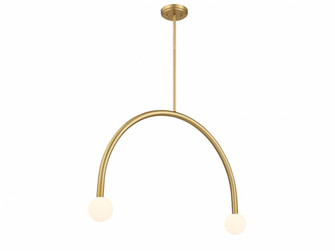 2-Light Chandelier in Natural Brass (8483|M100132NB)