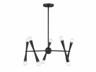 10-Light Chandelier in Matte Black (8483|M100128MBK)