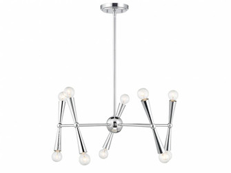 10-Light Chandelier in Chrome (8483|M100128CH)