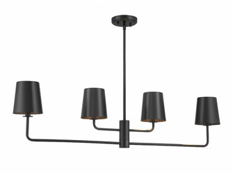 4-Light Linear Chandelier in Matte Black (8483|M100127MBK)