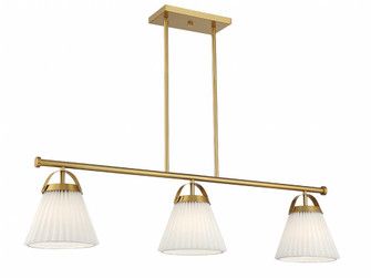 3-Light Linear Chandelier in Natural Brass (8483|M100125NB)