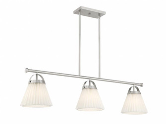 3-Light Linear Chandelier in Brushed Nickel (8483|M100125BN)