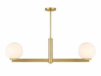 2-Light Linear Chandelier in Natural Brass (8483|M100124NB)