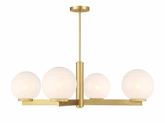 4-Light Chandelier in Natural Brass (8483|M100123NB)