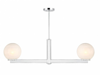 2-Light Linear Chandelier in Chrome (8483|M100124CH)