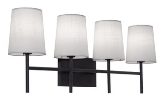 Rose 4 Light Vanity CB BK (1|ROSV2711CBBK)