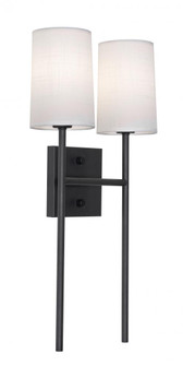 Rose 2 Light Sconce CB BK (1|ROSS1020CBBK)