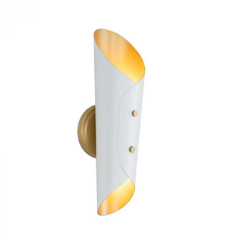 Regina Andrew Vest Sconce (White and Natural Brass) (5533|15-1244WTNB)