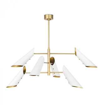 Regina Andrew Vest Chandelier (White and Natural Brass) (5533|16-1496WTNB)
