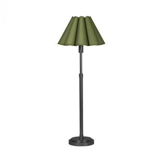 Regina Andrew Polly Buffet Lamp (Blackened Brass with Olive Scalloped Shade) (5533|13-1681BB-GRN)