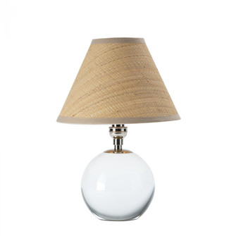 Regina Andrew Giorgio Crystal Mini Lamp (Polished Nickel with Rattan Shade) (5533|13-1694PN-RAT)