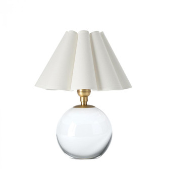 Regina Andrew Giorgio Crystal Mini Lamp (Natural Brass with Linen Scalloped Shade) (5533|13-1694NB-WT)