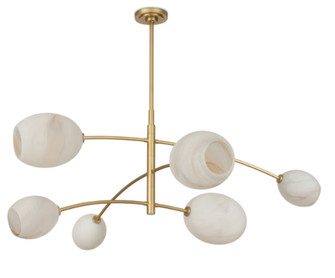 Regina Andrew Artemis Chandelier (Natural Brass with Alabaster Glass) (5533|16-1512NB-ALB)