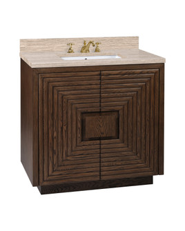 Morombe 36'' Cocoa Travertine Vanity with Rectangular Undermount Sink (92|3800-0011)