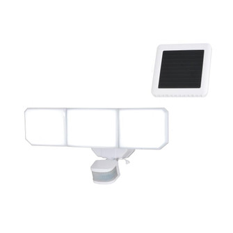 15.75-in. 3 Light Solar LED Outdoor Motion Sensor Security Flood Light White (51|T0723)