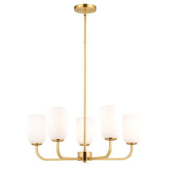 Shelby 26-in. 5 Light Chandelier Natural Brass (51|H0305)