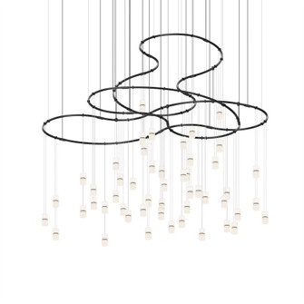 3-Tier Path Matrix w/ Height Adjustable Etched Through Cylinder Luminaires (107|SLS4242-K)