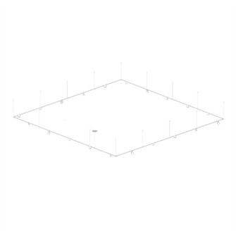 12' x 12' 1-Tier Path Square w/ Precise & Power Precise Smooth Cylinder Luminaires (107|SLS4239-W)