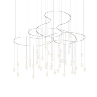 3-Tier Path Matrix w/ Height Adjustable Etched Through Cylinder Luminaires (107|SLS4242-W)
