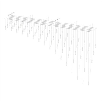 48'' x 96'' Parallels w/ Height Adjustable Etched Teardrop Luminaires (107|SLS4237-W)