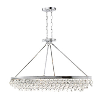 Calypso 39.75'' Crystal Teardrop Polished Chrome Oval Chandelier (205|279-CH)