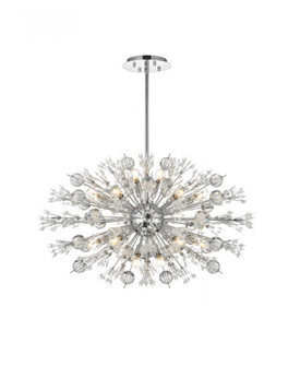 Vera 36 inch crystal starburst oval pendant in chrome (758|2550D36C)